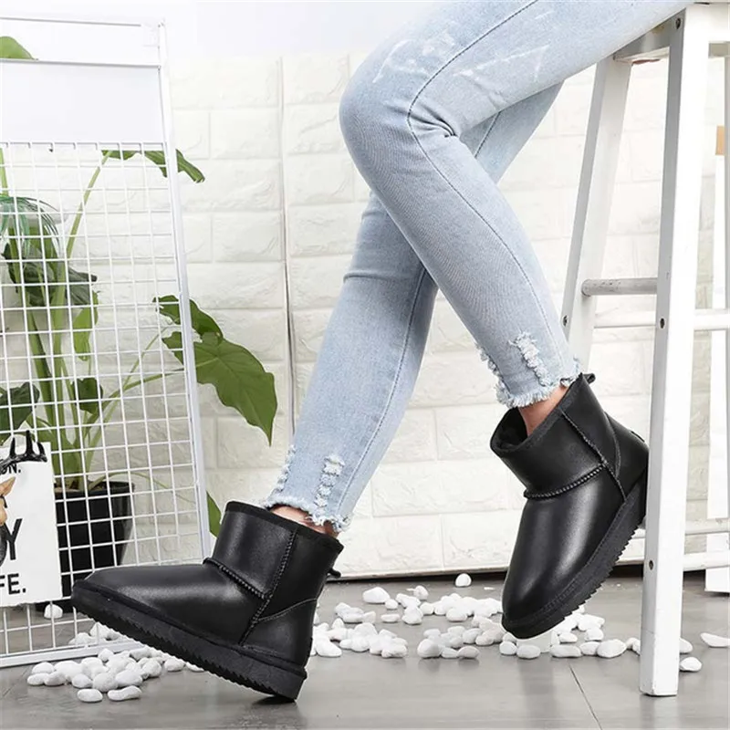 2020 горячая распродажа Женские зимние сапоги из 100% натуральной коровьей кожи