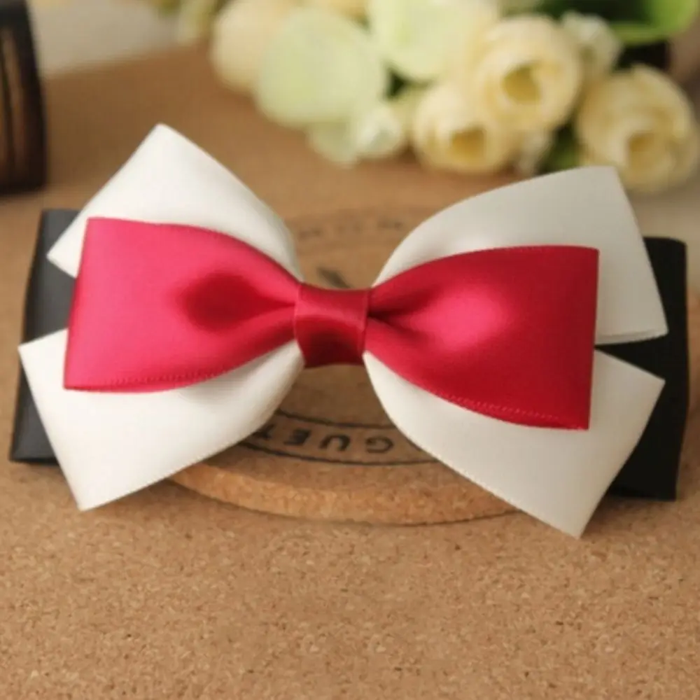 Корейский Сладкий бант заколки для волос девочек темно синий стиль мульти