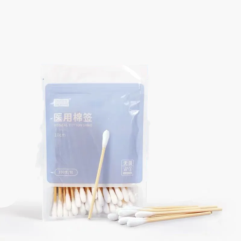 Ватный тампон с деревянной ручкой 10 см 100 дюйма стерильные палочки для чистки