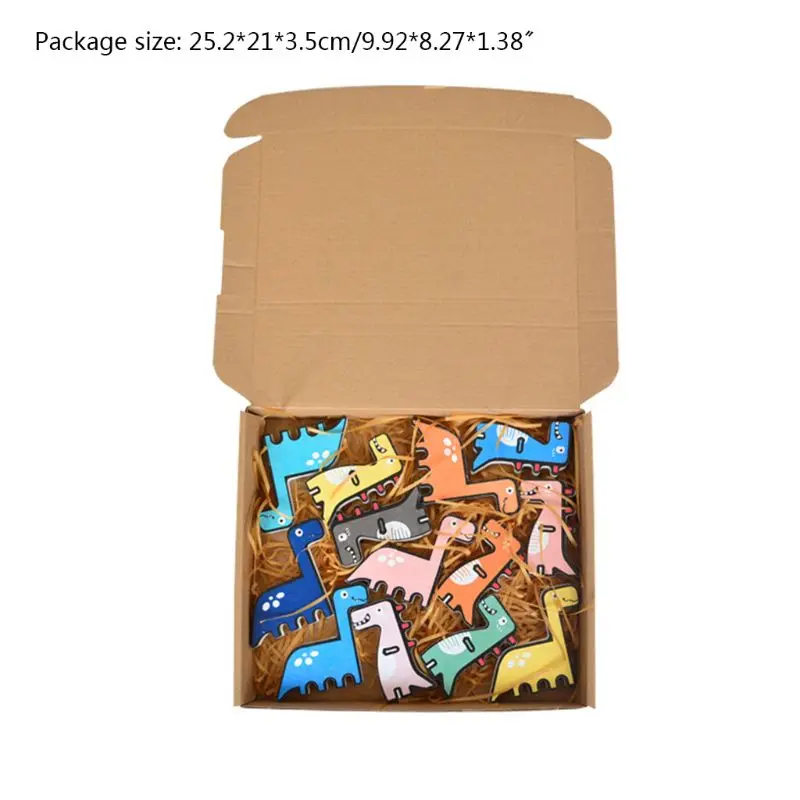 

11/13 Pcs Children Wooden Stacking Game Building Blocks Kids Creative Educational Toy