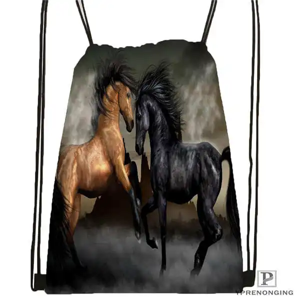 Custom hunting_season Drawstring Backpack Bag Cute Daypack Kids Satchel (Black Back) 31x40cm#180612-02-40 | Багаж и сумки