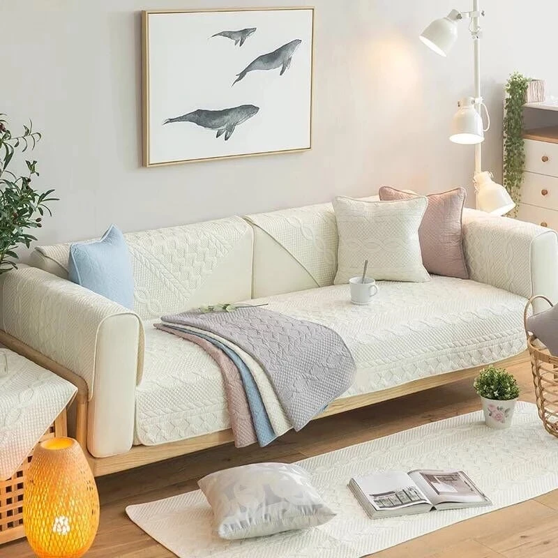 Универсальный всесезонный Хлопковый чехол для дивана накидка на угловой диван