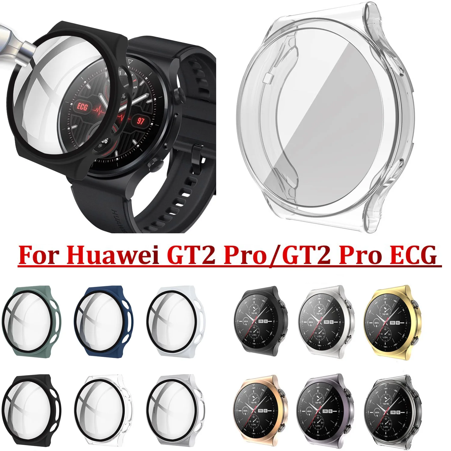 Защитная пленка из закаленного стекла для Huawei watch GT2 Pro ECG смарт-браслет Рамка