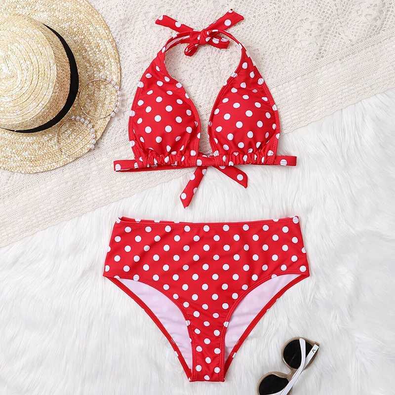 

Sexy Swimsuit Women Bikini Push Up Swimwear Vest Bikini Set Brazilian Bathing Suit Two Piece Polka dot print Swim Suit Female