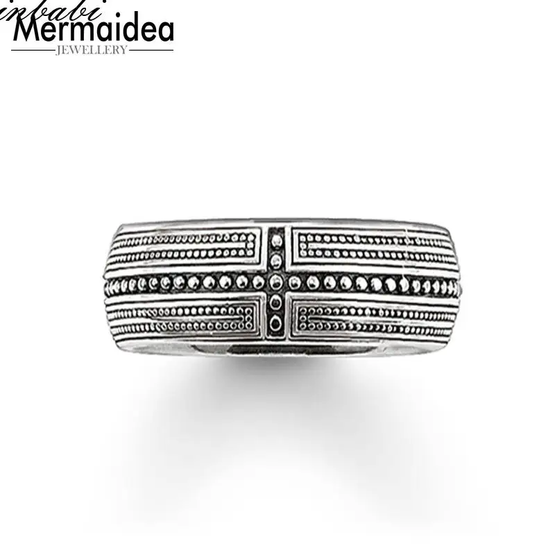 Кольца Крест посеребренный подарок для женщин мужчин сердце Rebel кольцо Новая