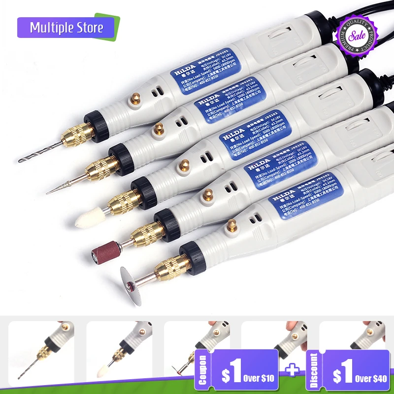 

Гравировальная ручка, миниатюрный вращающийся инструмент 18 в с набором шлифовальных аксессуаров, многофункциональная мини-гравировальная...