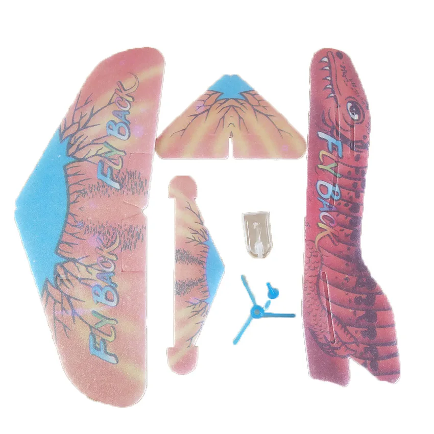 

DIY Fly Back Hand Throw Aircraft Flying Glider Toy Planes Airplane Made Of Foam Plast Party Bag Fillers Children Kids Toys Game