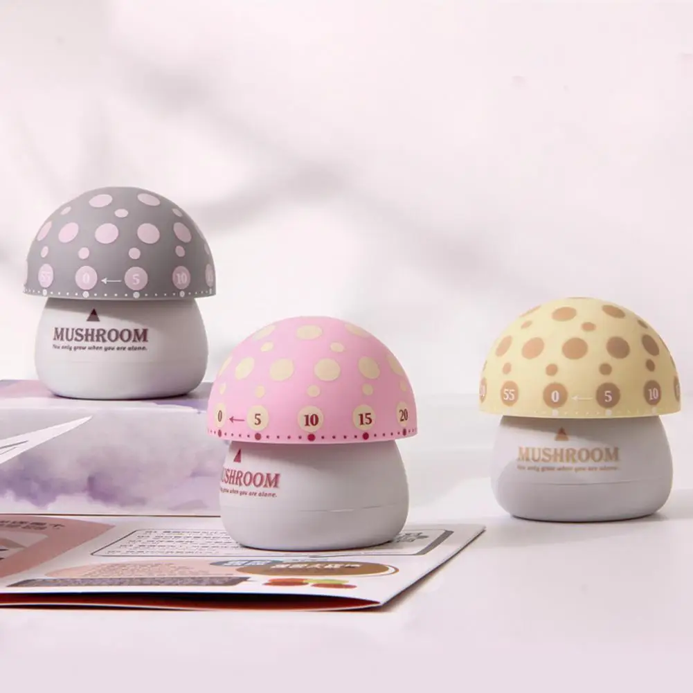

Cute little mushroom modeling machinery timer creative time manager time reminder mechanical timers kitchen tools