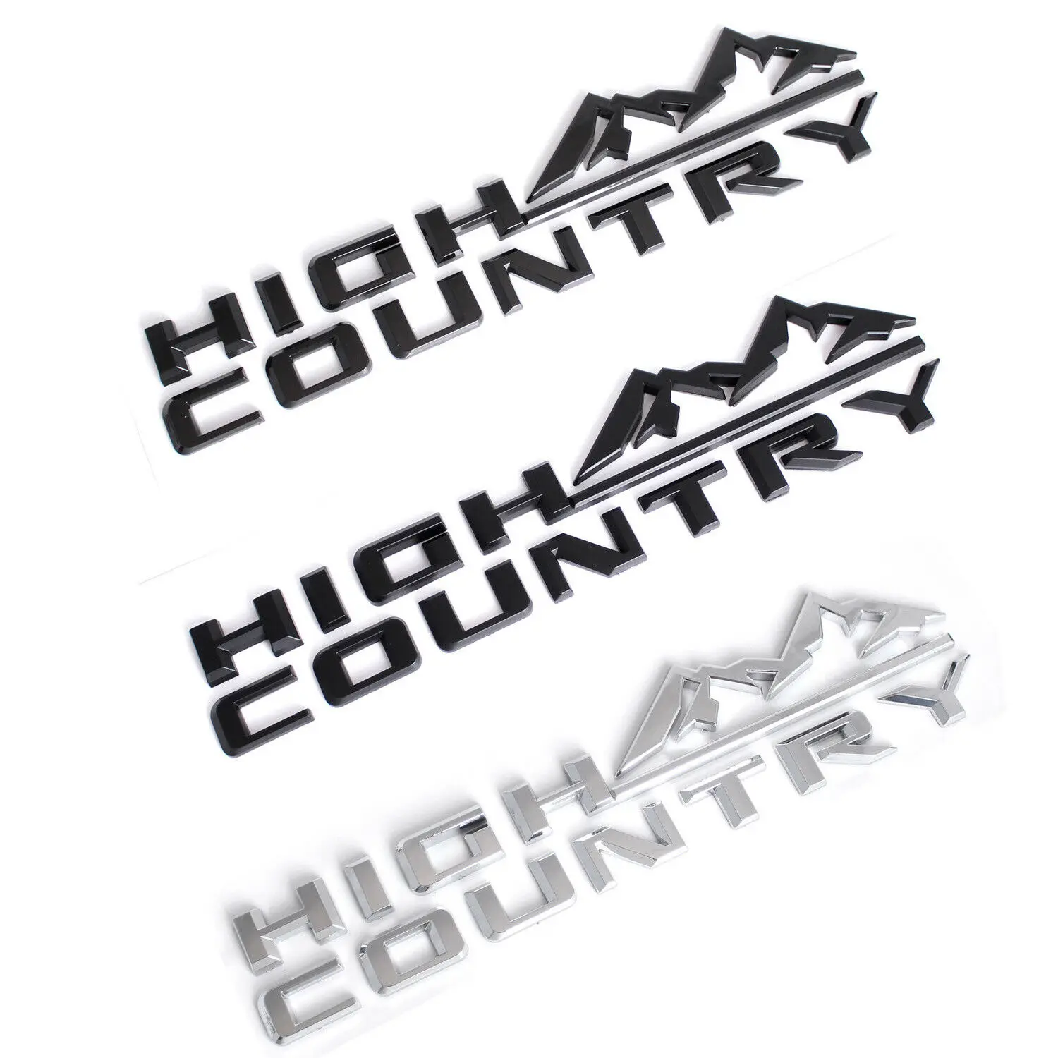 

3D High Country Emblem Car Fender Door Tailgate Badge Nameplate Sticker For 19-21 Silverado 1500 2500hd 3500 hd