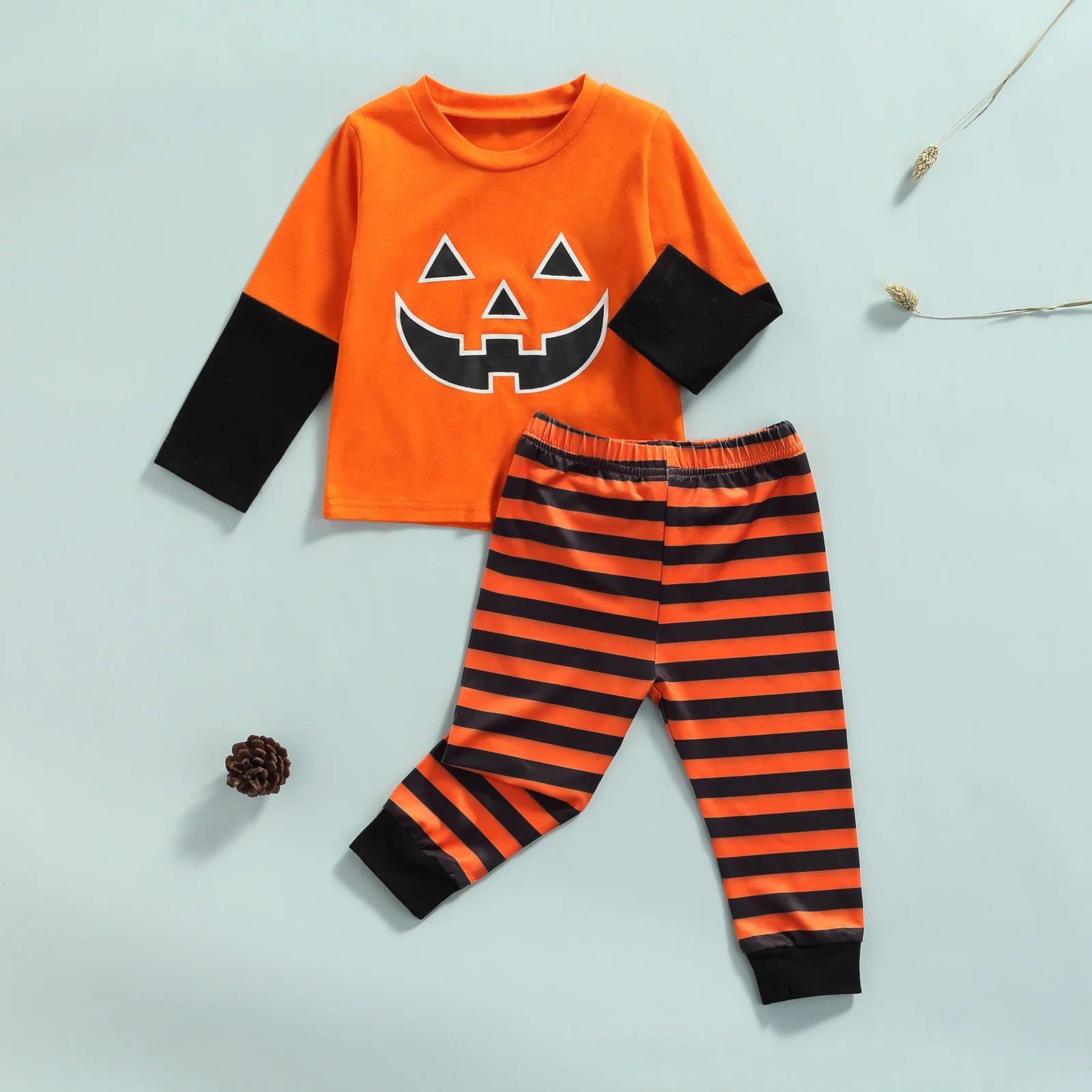 

2 шт., детский пуловер с длинным рукавом и круглым вырезом