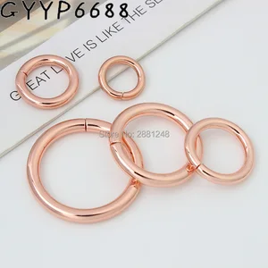 10-30 шт 13 16 19 25 32 ремешок из розового золота для домашних животных не сварное уплотнительное кольцо, аксессуары для сумок, круглые металлические кольца для сумок