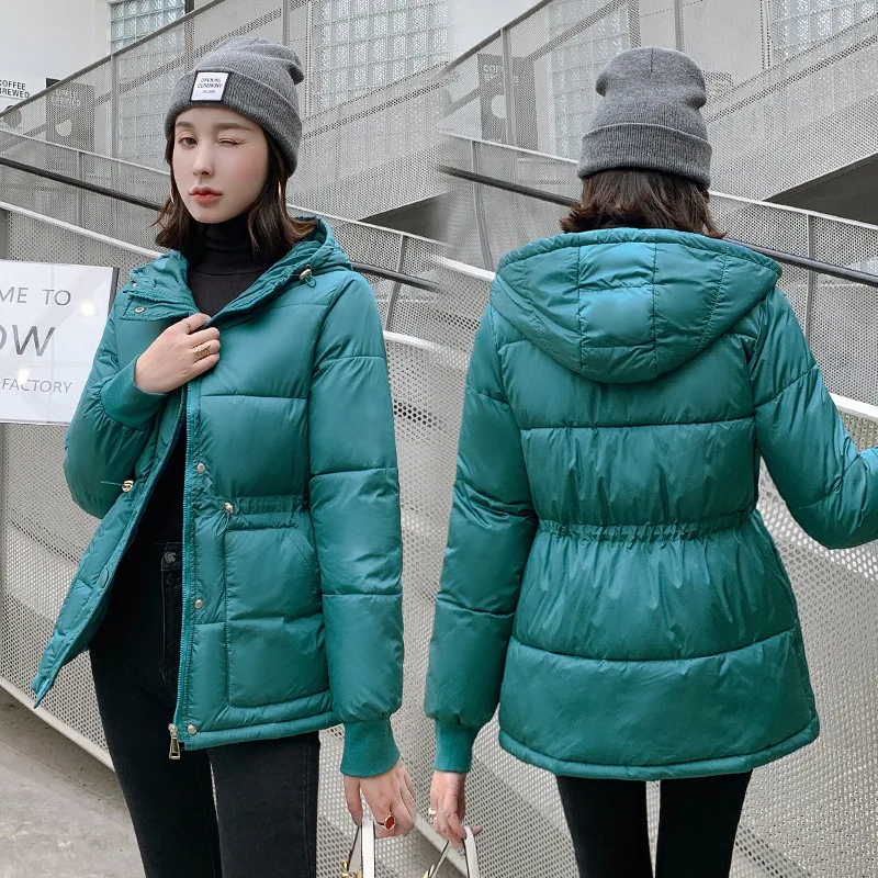 

2020 New Fashion Glossy Womens Winter Jacket Coat Short Warm Cotton Padded Jacket Thick Ladies Coat Parka Womens Jackets
