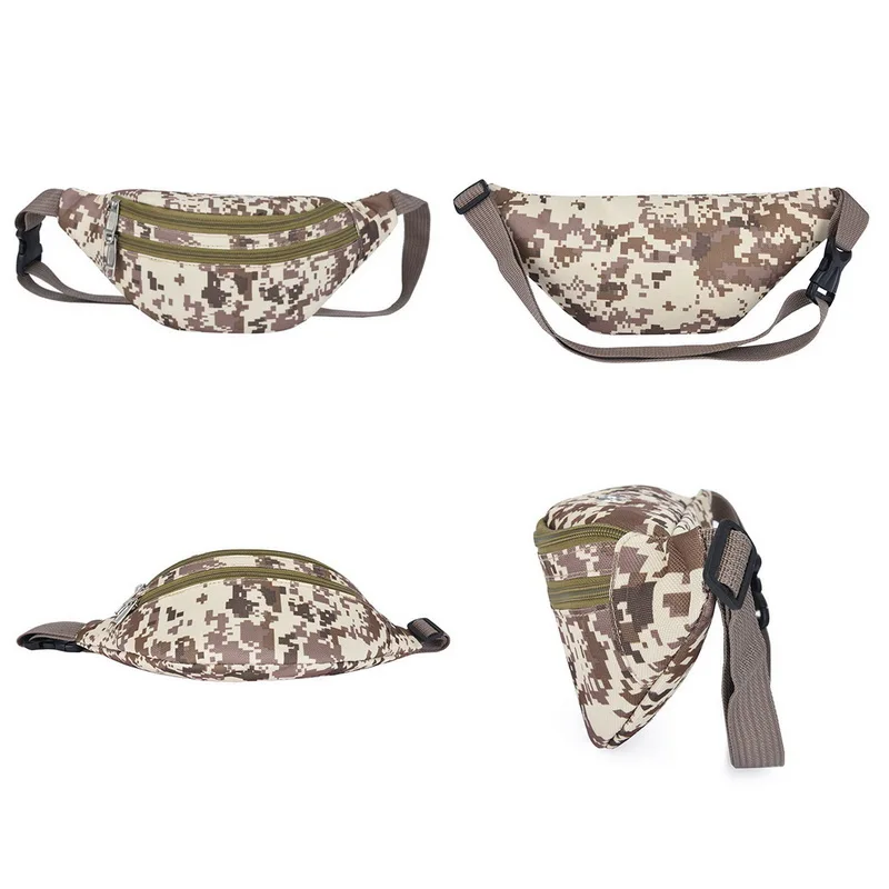 

Laamei Men's Oxford Waist Bag Casual Fanny Pack Multi-purpose Military Travel Messenger Bags Outdoor Running Cycling Bags