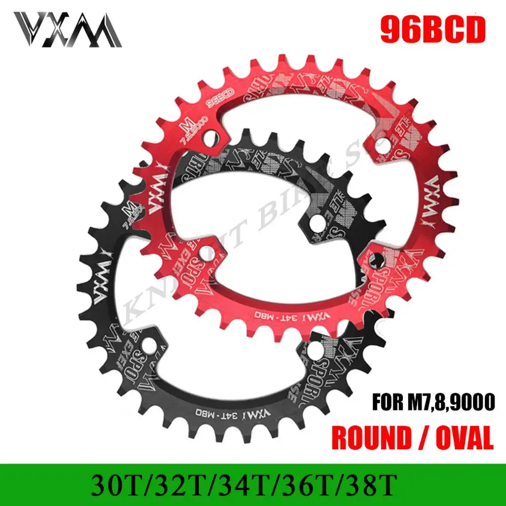 Овальная Круглая цепь VXM новинка 96BCD горный велосипед MTB BCD 96 30T 32T 34T 36T 38T детали для
