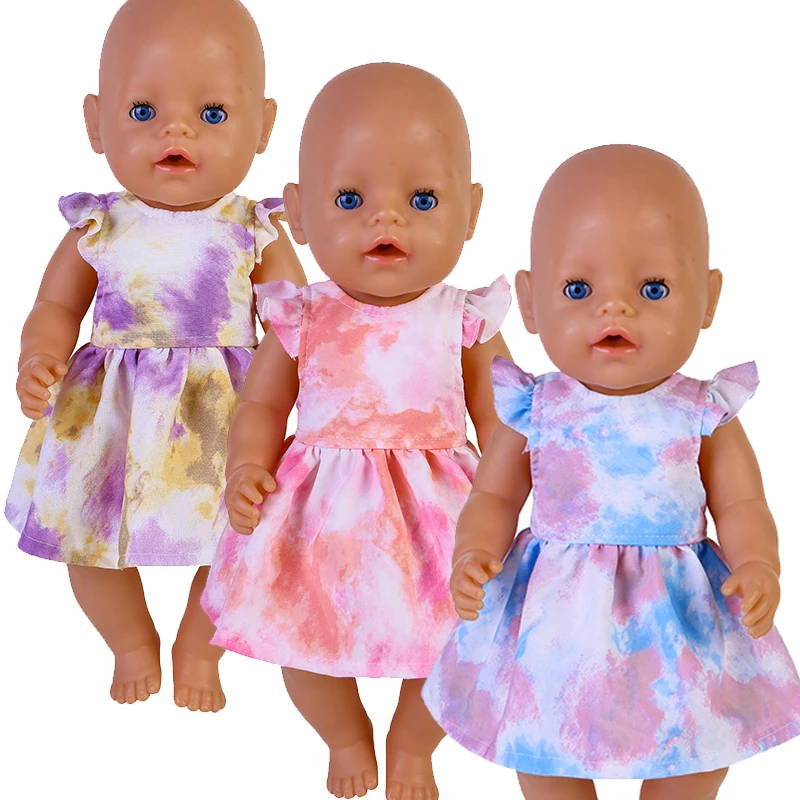 

Одежда для кукол, подходит для игрушек размером 17-18 дюймов, аксессуары для американских кукол, модная юбка с бантом и ремнем