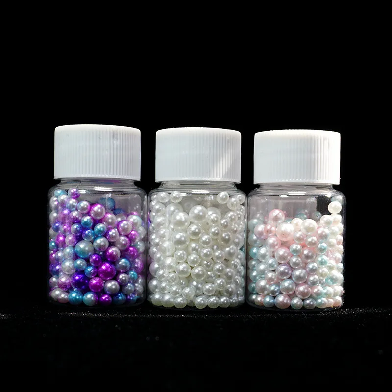 Жемчуг русалки каваи Радужный круглый жемчуг без отверстия изделия из УФ смолы