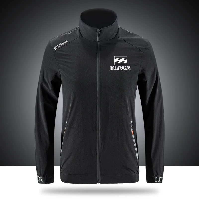 

BR Billabongs Breathable Brand Jackets Men's Outdoor Zippered Light Soft Fashion Casual Front Printing sportswear jackets N0100