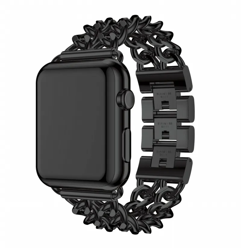 Ремешок звеньевой из нержавеющей стали для Apple Watch Series 6 40 мм 44 браслет 38 42 iWatch SE 5 4 3
