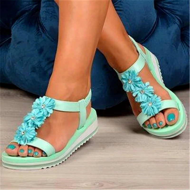 

Sandals Women Summer New Fashion Women's Sandals 2021 All-match Comfortable Platform Shoes Flower Shoes Casual Open Toe Sandals