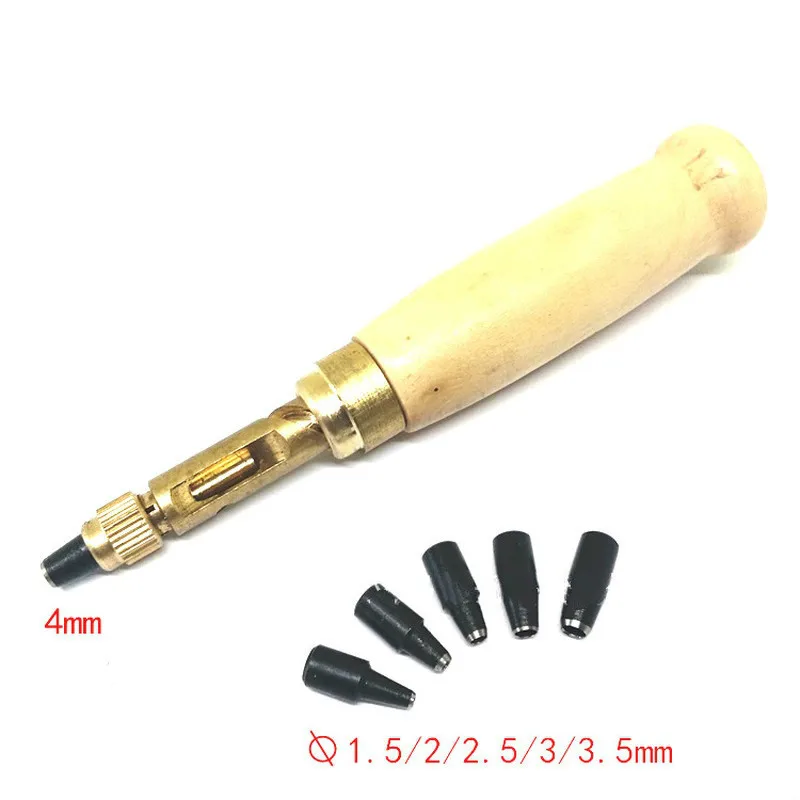 

Automatic Screw Hole Punch Mute Rotary Punch Steel Belt Hole leather Craft Tools Hole Punching Cutter Sewing 5 hole sizes