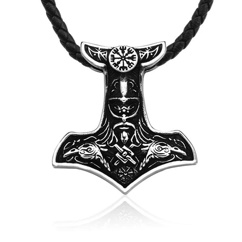 Стальной солдат винтажное Норс ожерелье с кулоном викинга Тор cletic Молот Мьёльнир