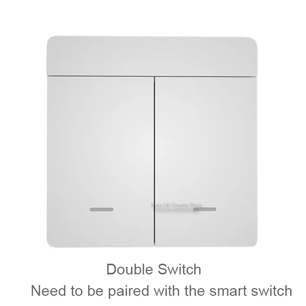 Wireless two key Настенный выключатель Xiaomi Mijia PTX с дистанционным управлением, беспроводной светильник с ключом, умный переключатель с нулевой линией, Wi-Fi переключатель для Mijia APP - Цвет: Wireless two key
