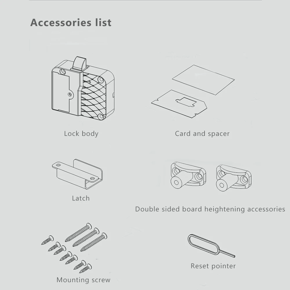 Невидимый сенсорный замок EMID IC карточный ящик цифровой шкаф интеллектуальные