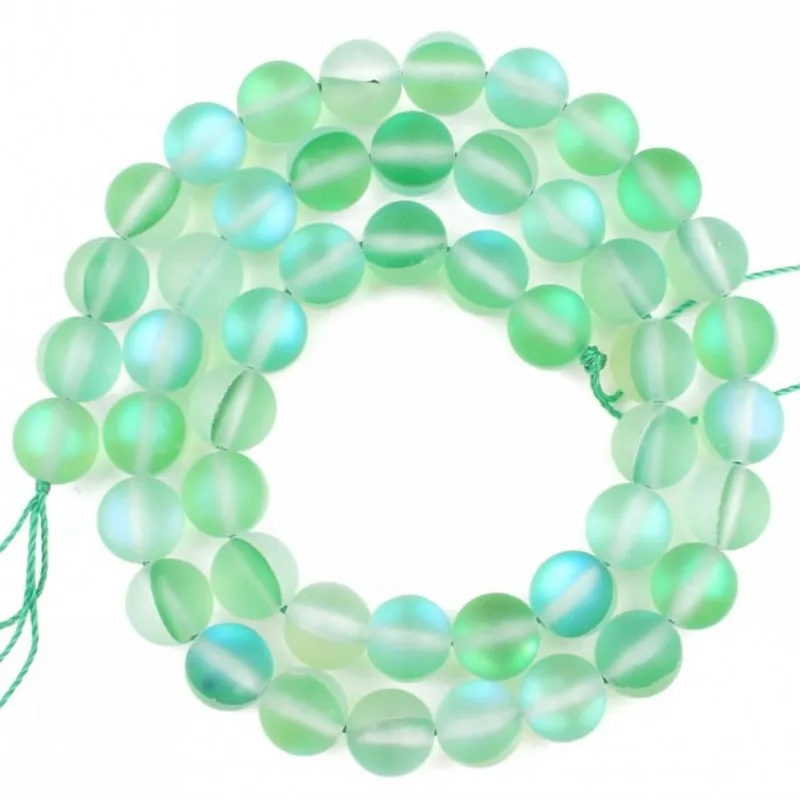 Зеленый матовый бисер из австрийского кристалла Круглый для изготовления