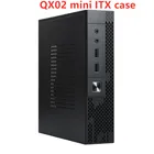Чехол для компьютера ITX QX02, мини-чехол для рабочего стола с промышленным управлением, игровой чехол для домашнего кинотеатра, ПК, передний USB-интерфейс, сделай сам