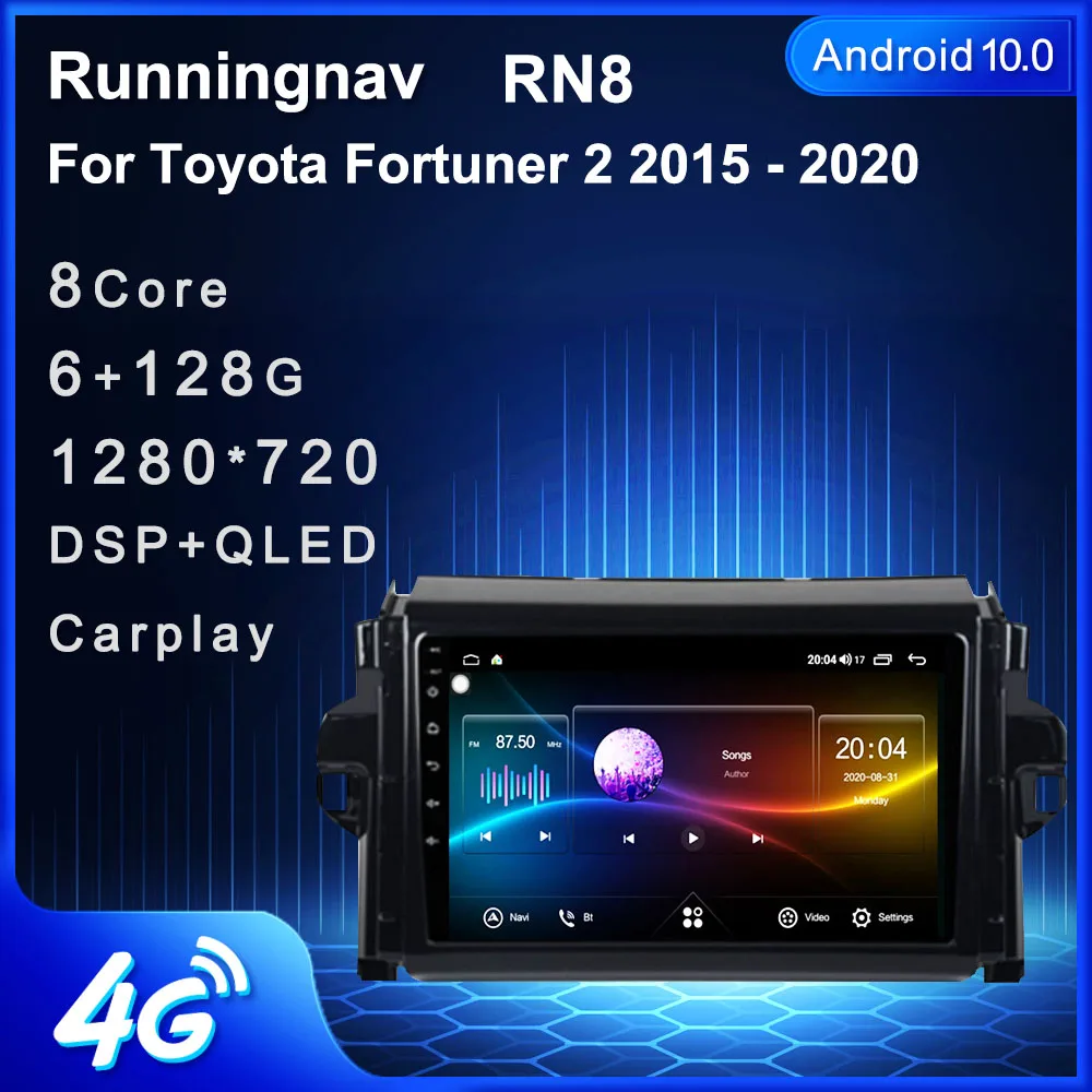 Android 10 1/9/8.1 для TOYOTA FORTUNER/ SW4/COVERT 2015 2016 2017 2018 мультимедийный стерео автомобильный DVD
