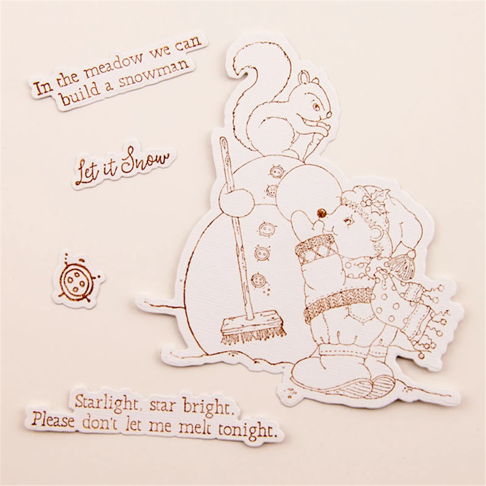 Сделай снеговик металлические штампы и набор прозрачных штампов Новинка 2021