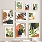 Абстрактная картина монстера, пальма, бамбук, лист, бохо, настенное искусство, растение, холст, живопись, скандинавские плакаты и принты, настенные картины, декор для гостиной