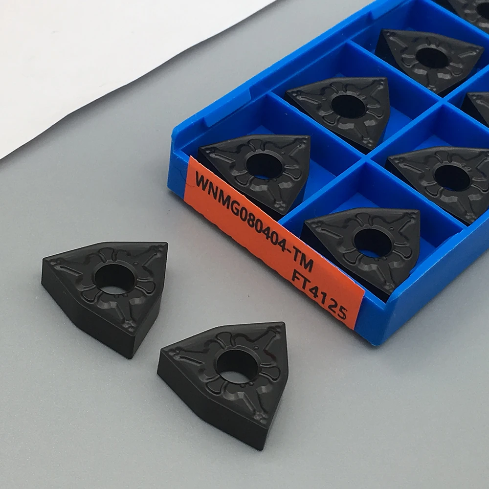 

10PCS WNMG080404 TM FT4125 Turning Tool For Steel parts Carbide Inserts External Turning Tool Carbide Insert Lathe Cutter
