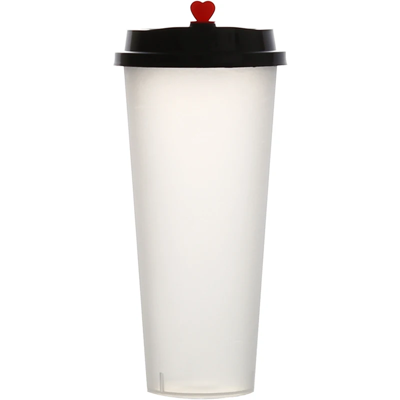 

50pcs High quality disposable cold hot drink plastic cups 500ml/700ml transparent milk tea coffee juice packaging cup with lid