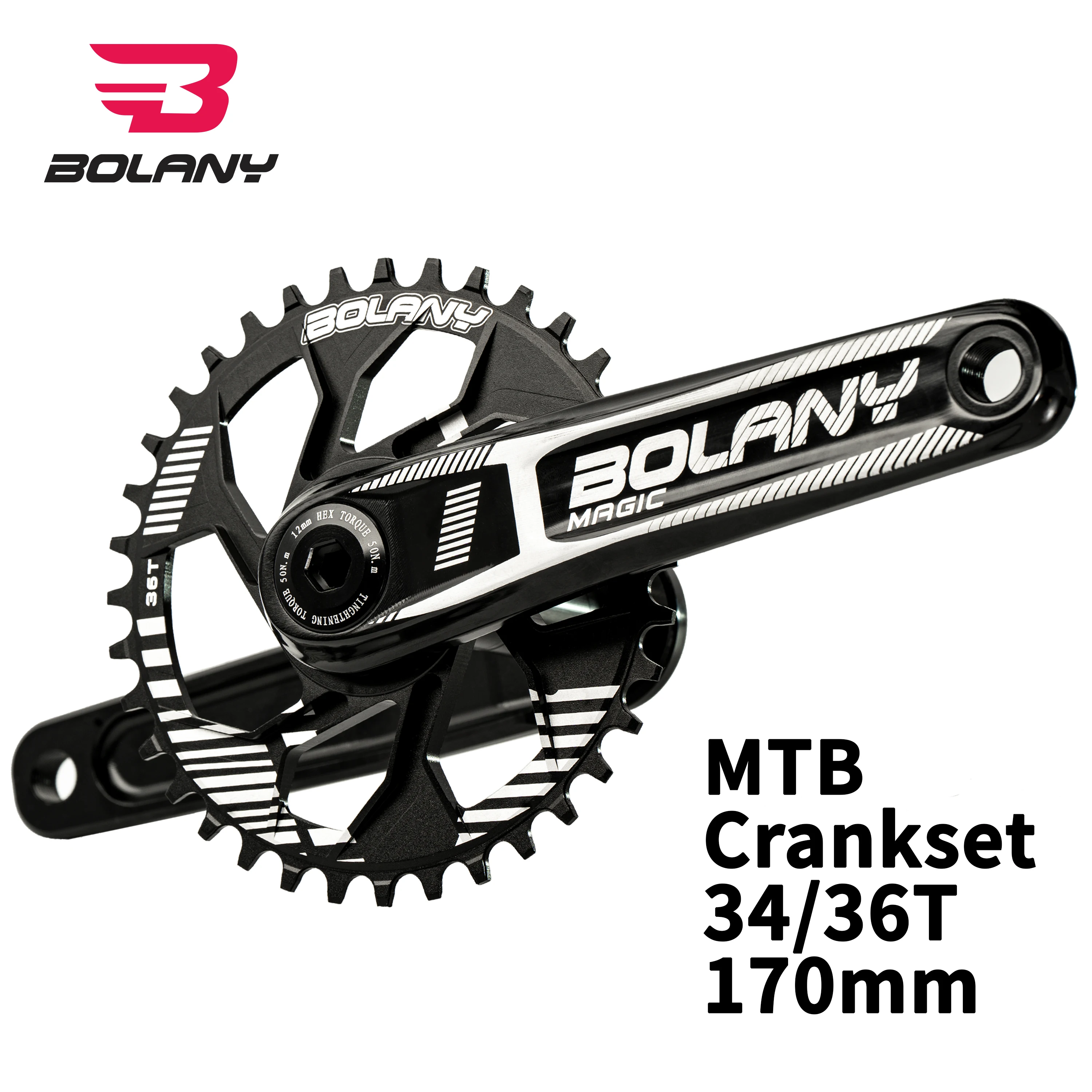 

BOLANY MTB передняя Звездочка шатун горный велосипед 1x Chainring Нижний Кронштейн прямого крепления 170 мм 34T 36T алюминиевый сплав CNC