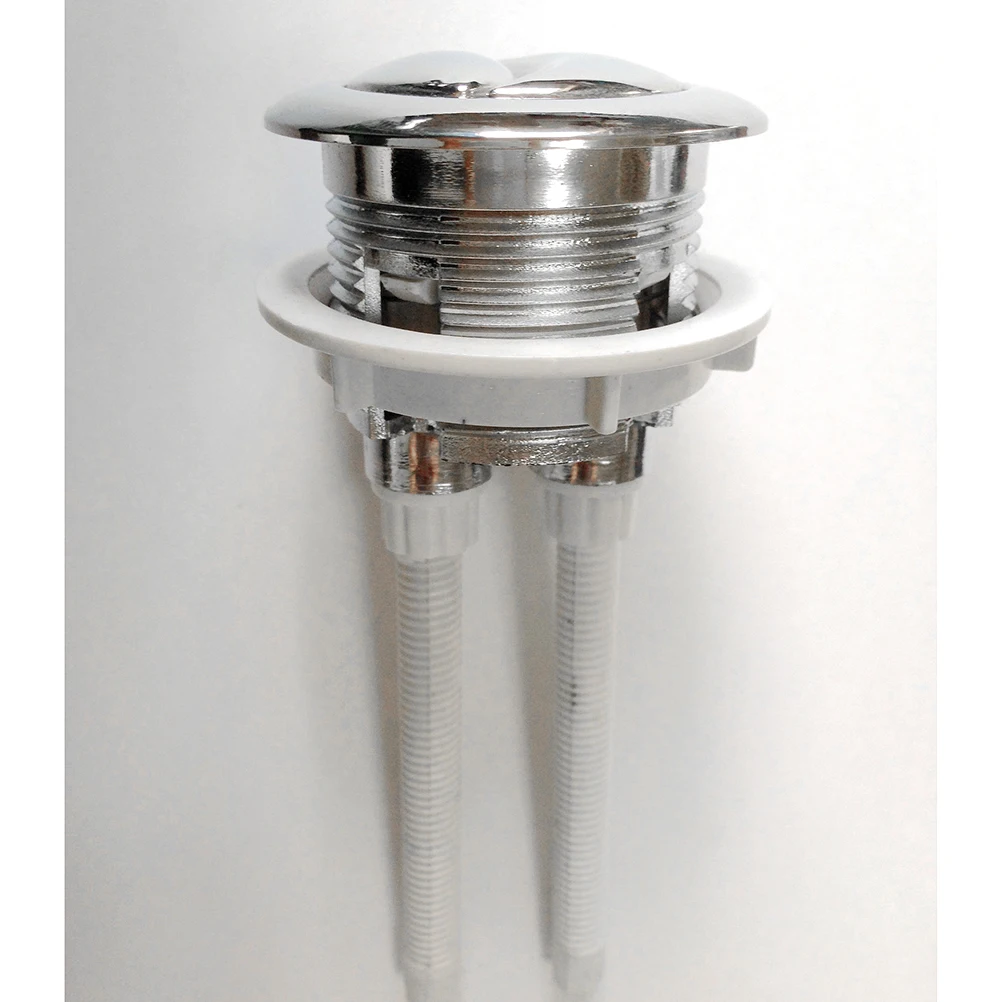 

38mm Toilet Dual Flush Round Head Push Button Electroplating Water Tank Valve