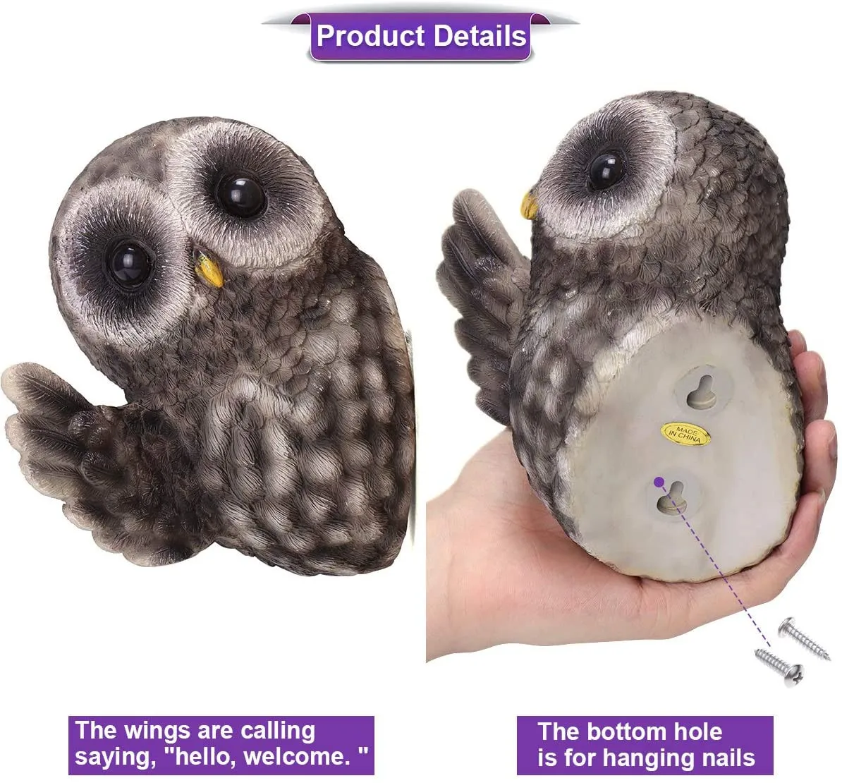 

Garden Decoration Owl Yard Sculptures Statues Tree Face Peeker Decorations Gardening Garden Accessories tuin decoratie