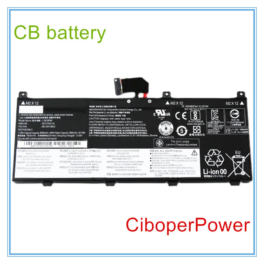 Аккумулятор L18C6P90 L18M6P90 для P53 02DL028 02DL029 90WH SB10K97665 11 25 V 90Wh | Компьютеры и офис