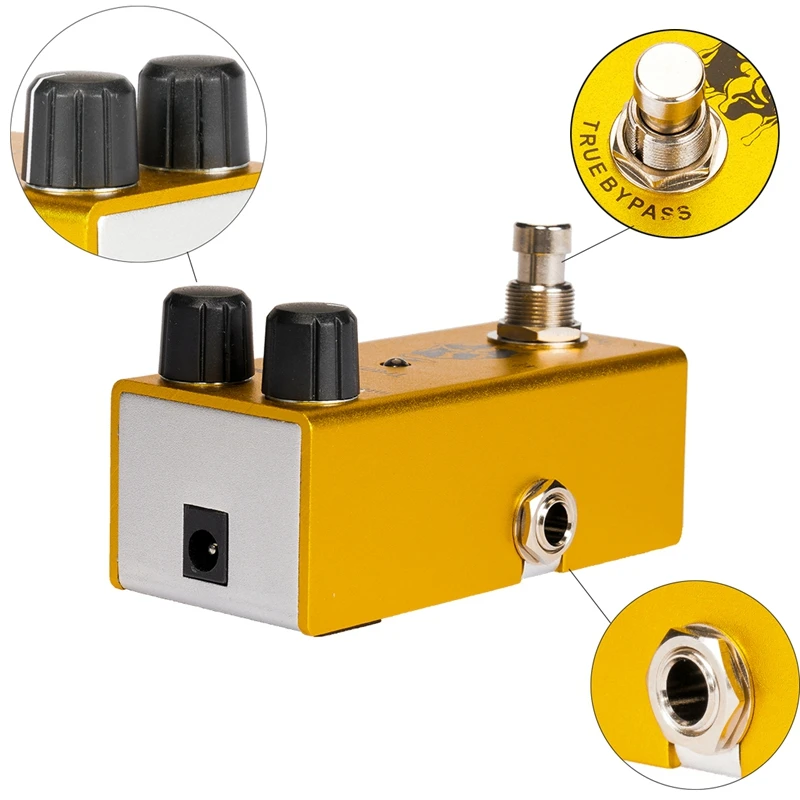 

Guitar Tremolo Effects Pedal Gain/Level/Tone Knob High Low Frequency Effect Pedals with True Bypass Switch