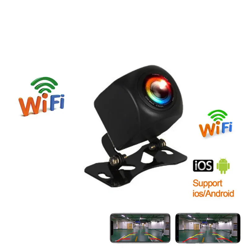 Авторадио беспроводная Wifi Автомобильная камера заднего вида HD CCD Универсальная парковочная камера заднего вида 12LED только для Android 5,0