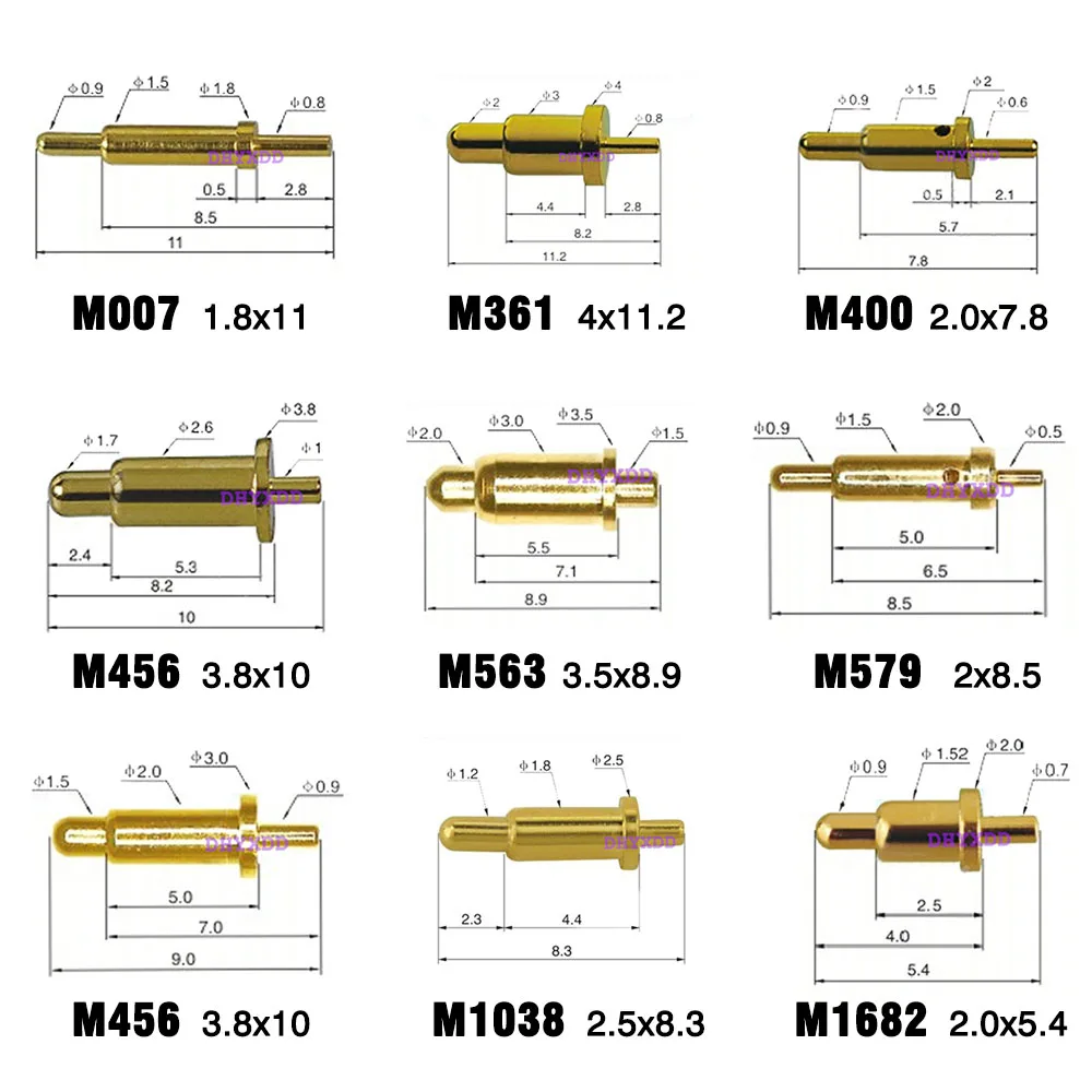 

5-кратный Высокоточный пружинный разъем Pogo Pin, 1 А, 1,5 А, 2 А, 5 А, высокомощный разъем для сверхмощного аккумулятора POGOPIN Header для зарядки