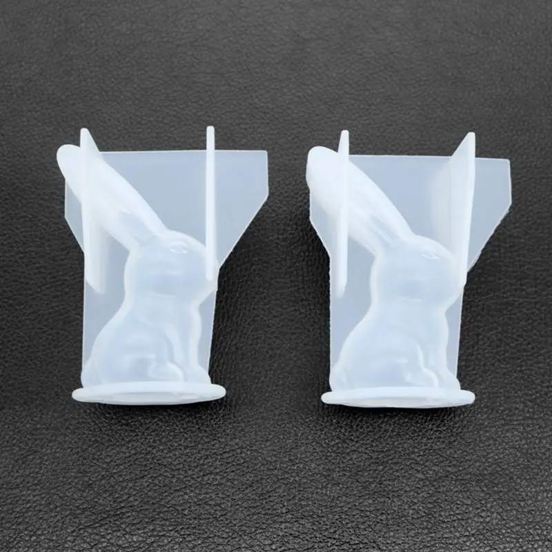 

DIY Crystal Epoxy Molds Big Ear Rabbit Shape Silicone Mold Pendant Making Mould