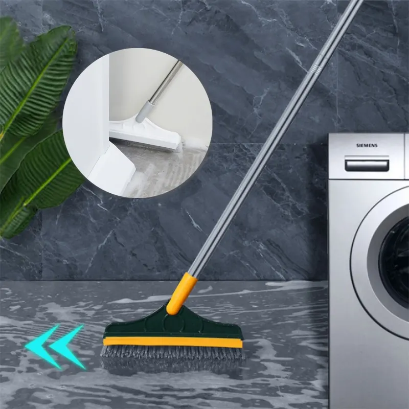 

1Pcs Rotating Toilet Brush Bathroom Kitchen Floor Crevice Cleaning Brush Brushes Long Handle Stiff Broom Mop for Washing Windows
