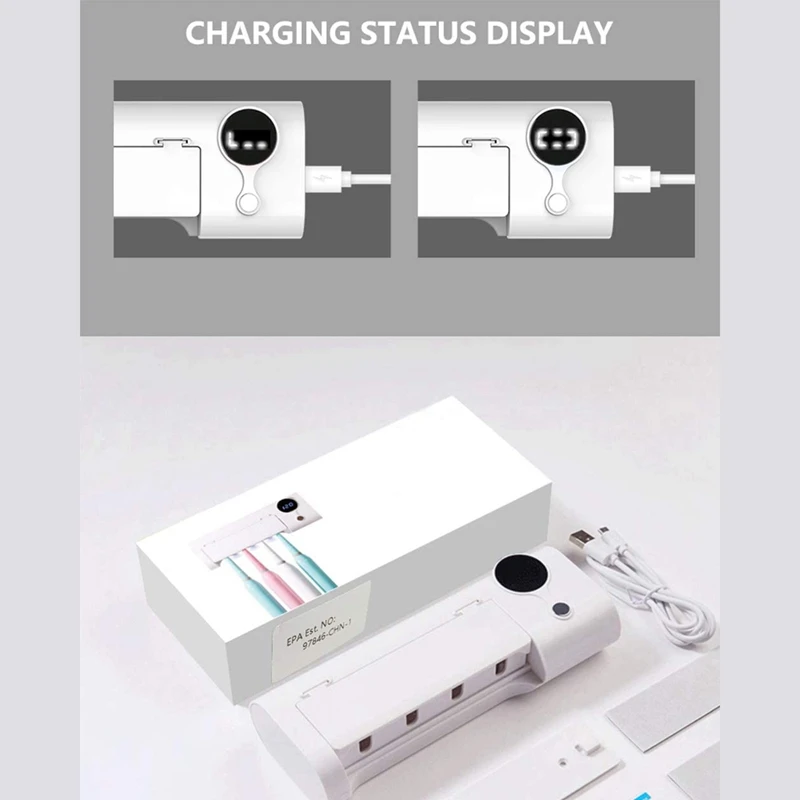 

Toothbrush Holder,Rechargeable Toothbrush Holder Wall Mounted Bathroom Toothbrush Organizer for All Toothbrushes