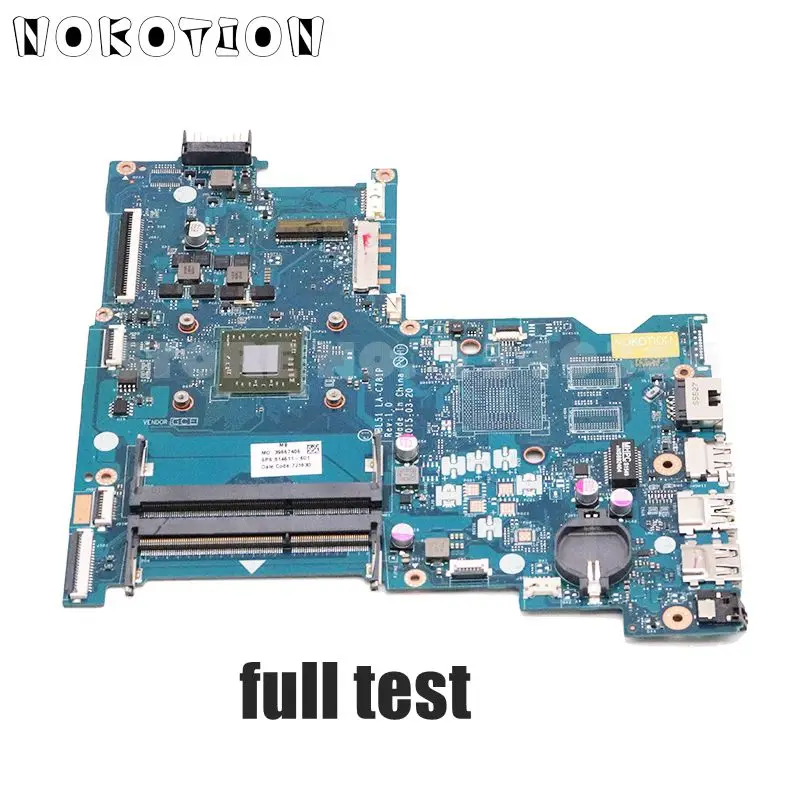 Материнская плата NOKOTION 813969-501 813969-001 для ноутбука hp 15-AF ABL51 LA-C781P DDR3 с процессором, полностью протестирована