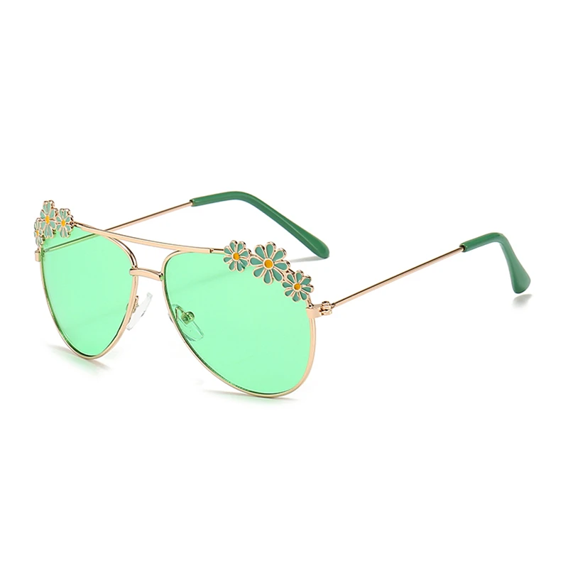 

Fashion Kids Daisy Flower Sunglasses UV400 Protection Vintage Tinted Sunglasses for Toddler Girls