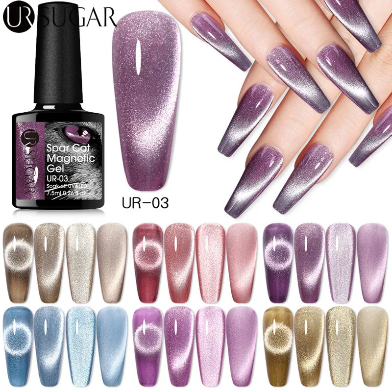 

UR SUGAR Spar Cat Nail Gel Polish Acrylic Nail 9D Magnetic Gel Hybrid Soak Off UV LED Nail Art Gel Varnishes DIY Decoration