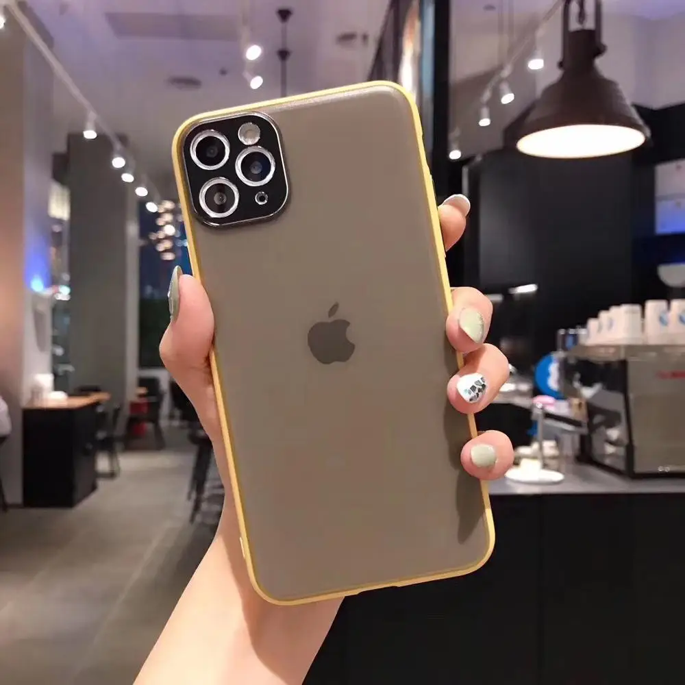 Защитный чехол для объектива для iPhone 11 Pro Max чехол s Мягкий силиконовый металлический чехол для ухода за линзами для iPhone X XS Max XR противоударный чехол - Цвет: yellow