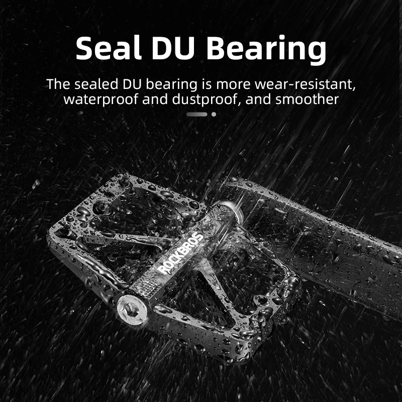 ROCKBROS Ultralight Bicycle Pedal Cycling Pedals Seal Bearings Bike Flat Platform Riding Accessorie | Спорт и развлечения