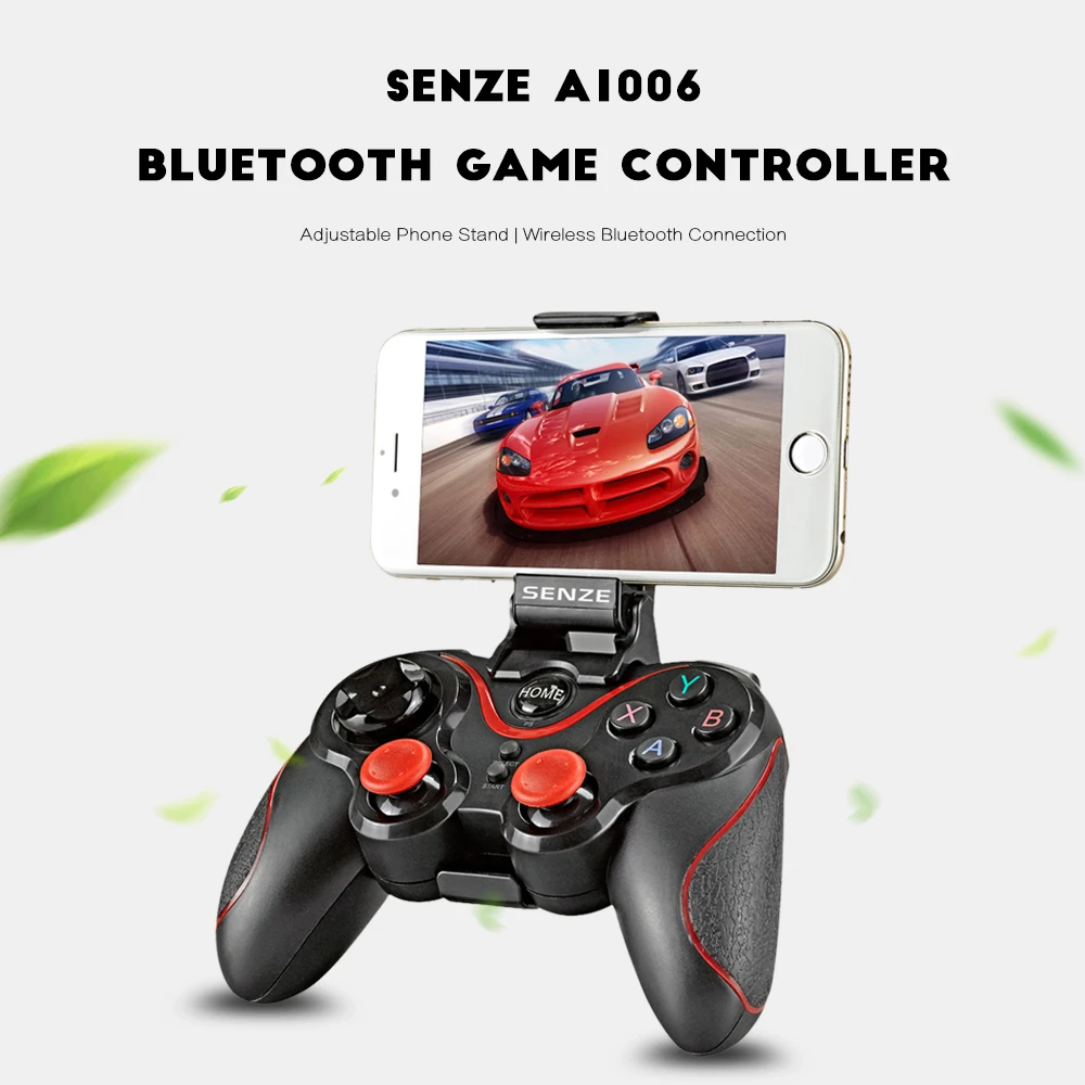 SENZE A1006 Bluetooth игровой контроллер беспроводной джойстик Bluetooth геймпад с регулируемой подставкой для телефона для PUBG Fortnite